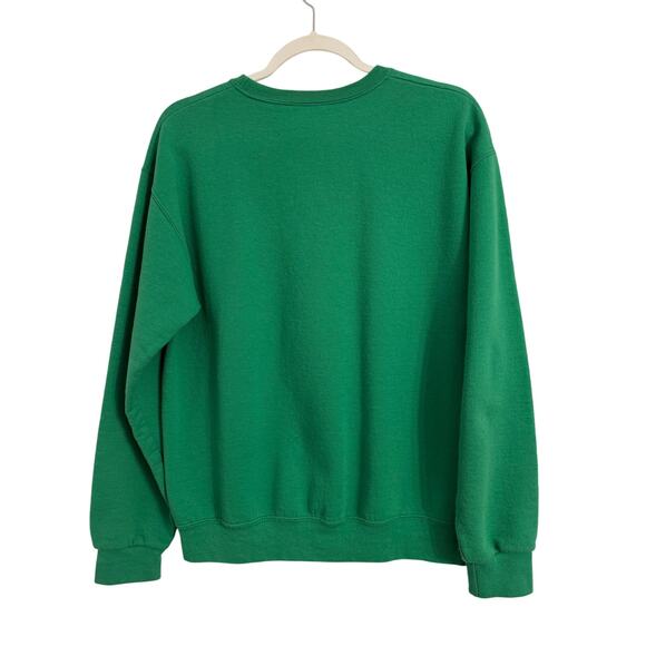 Women's Med Green Pull Over Sweatshirt Festive Holiday Workout Fitness Funny - Picture 3 of 10